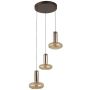 Pendelleuchte Carote PND-24011-3-COPP 3000K 3x16W/LED 1002lm IP20 von Italux