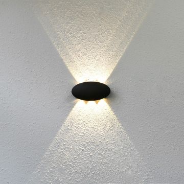 Wandleuchte Pontas OWL-55034-BK 3000K 1x6W/LED 430lm IP54 von Italux