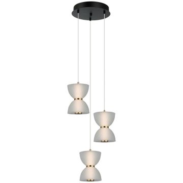 Pendelleuchte Tica PND-83949-3-BK 3000K 1x22W/LED 950lm IP20 von Italux
