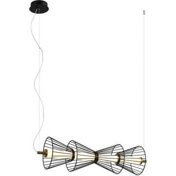 Pendelleuchte Sanke PND-63849-4-BK 3000K 1x15W/LED 600lm IP20 von Italux