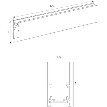 Schiene MAX NT0002 ip20 von Maxlight